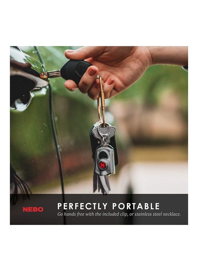 Mycro Keychain Light -  Rechargeable Flashlight, Pocket Light, And Keychain Light, Silver