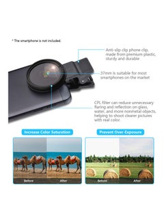 Generic Professional Smartphone CPL Filter Set 37mm 37meter Black  - Image 2