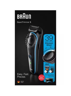 BRAUN Styling Beard Trimmer With Precision Dial Bt3240 Blue/Black  - Image 1