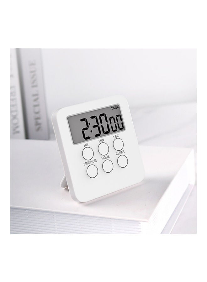 Generic Digital Timer Clock Magnetic Cooking Countdown Alarm 24 Hours with LCD Screen white  - Image 5