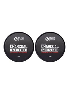 Pack of 2 Beardo Activated Charcoal Face Scrub Black 100grams