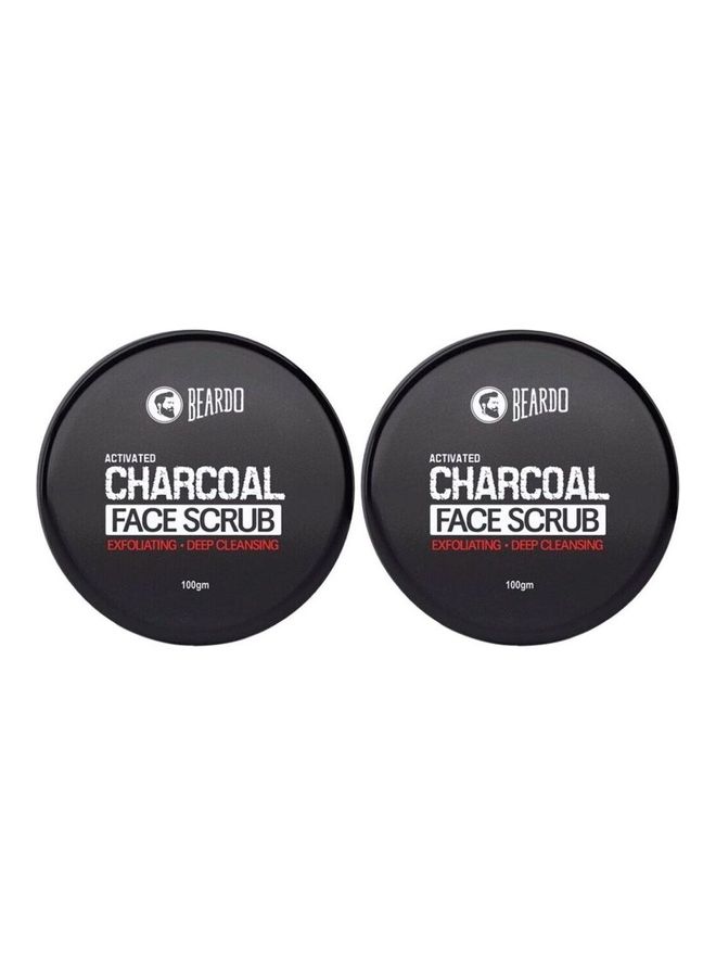 BEARDO - Pack of 2 Beardo Activated Charcoal Face Scrub Black 100grams - Image 1