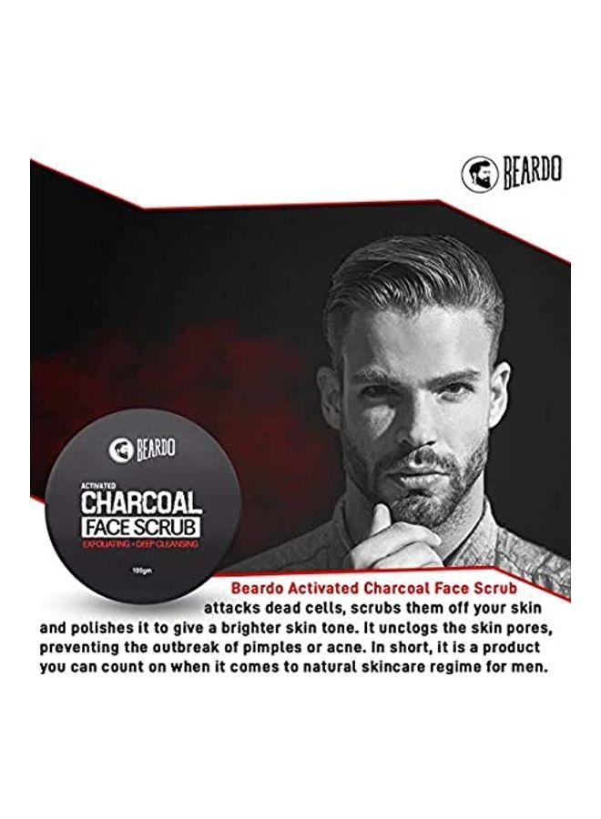BEARDO - Pack of 2 Beardo Activated Charcoal Face Scrub Black 100grams - Image 1