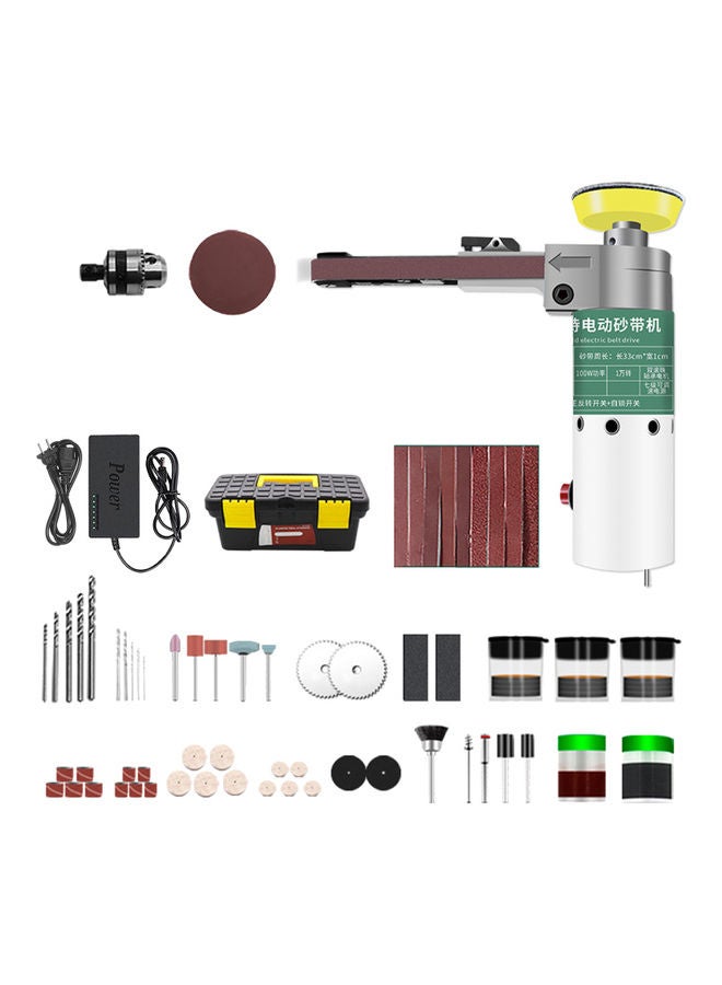 2110-Piece 100W  Portable Belt Sander Machine Kit Multicolour  - Image 1