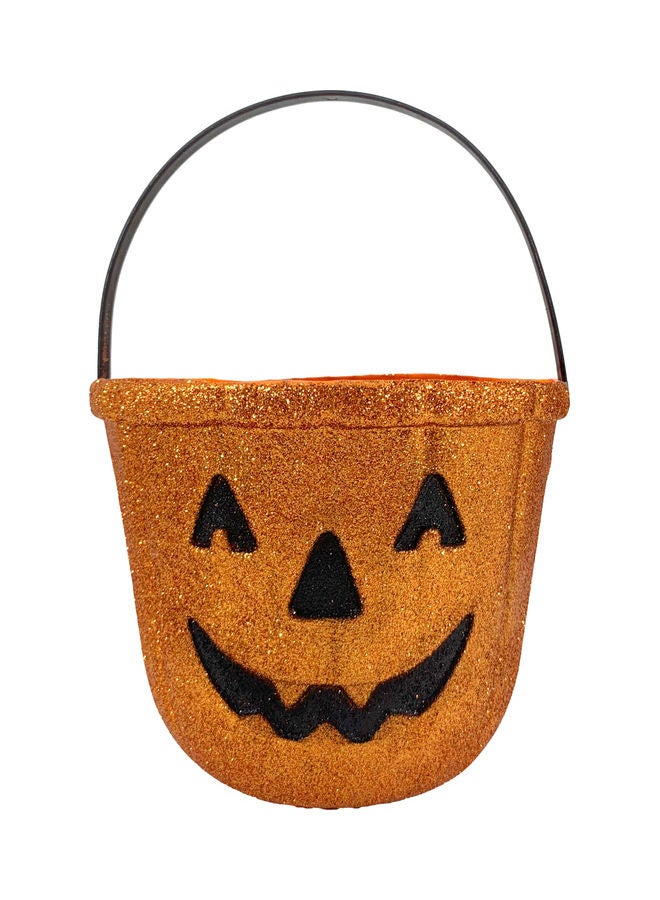 بارتي ماجيك Halloween Glitter Pumpkin Basket 