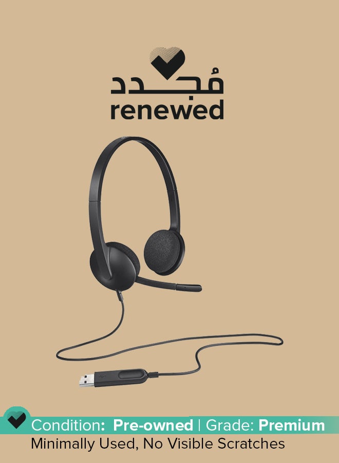 Logitech - Renewed - H340 Usb Computer Headset Black - Image 1
