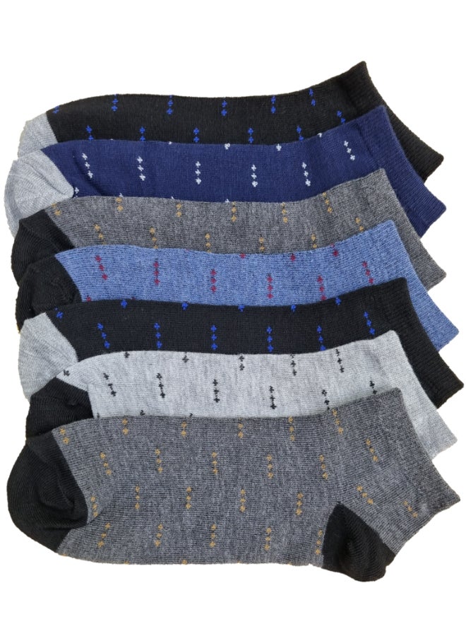 7 Pair Of Casual Ankle Socks Multicolour - Image 1