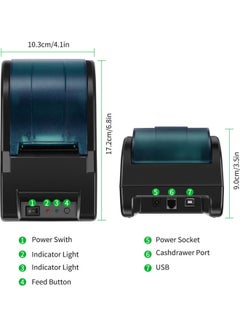 Generic USB Thermal Receipt Printer Black  - Image 5