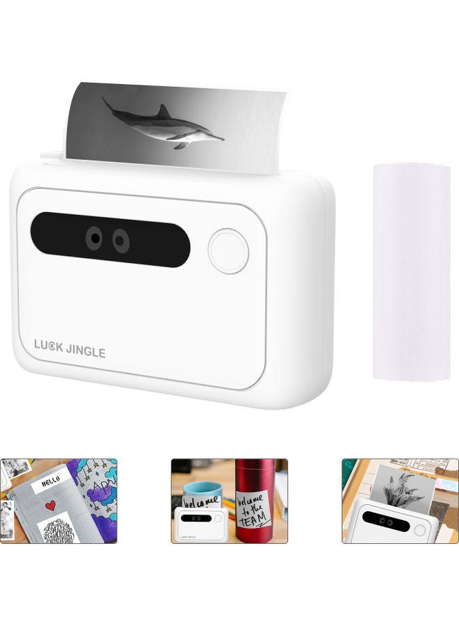 Generic Mini Pocket Photo Printer With 1 Roll Thermal Paper White  - Image 1
