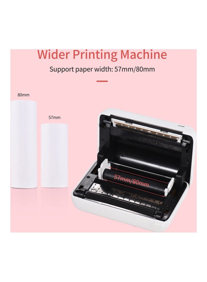 Generic Mini Pocket Photo Printer With 1 Roll Thermal Paper White  - Image 3