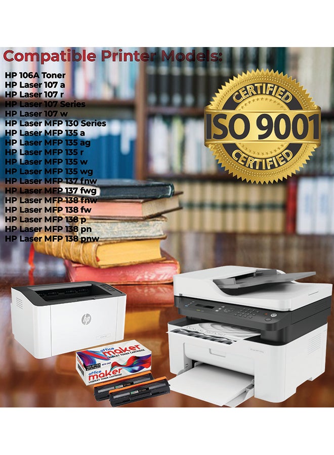 أوفيس ميكر - قطعتان من مسحوق الحبر البديل لطابعة HP 106A - Image 1