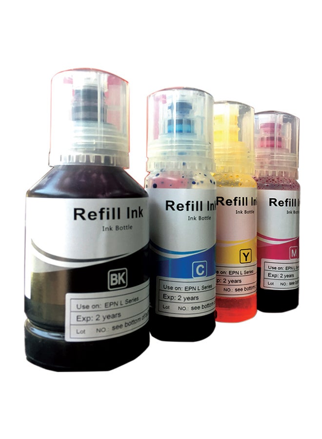 Office Maker - 4-Piece Refill Ink Kit With A4 80gsm Ream Multicolour - Image 1