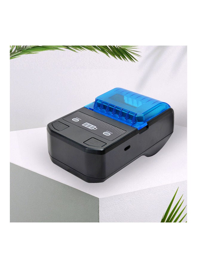 Portable Thermal Receipt Printer With 1 Paper Roll Black/White  - Image 2