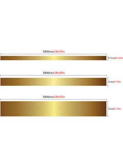 NIBEMINENT Creative Self-Adhesive Tile Sticker Gold 0.5cm  - Image 2