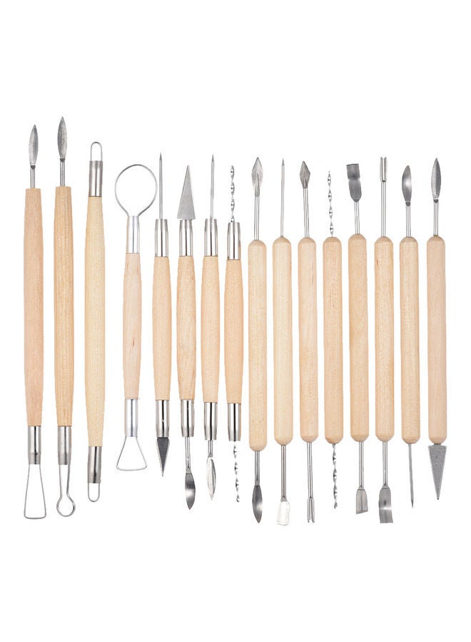 H&B - 30-Piece Clay Sculpting Pottery Carving Tools Set Multicolour - Image 1