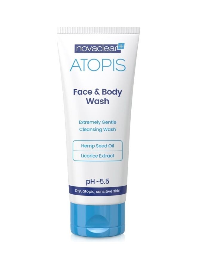 novaclear - ATOPIS Face And Body Wash White/Blue 200ml - Image 1