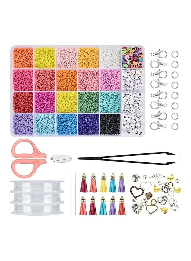 Seed Beads And Alphabet Letter Jewellery Making Kit - Image 1