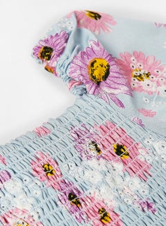 Bardot Junior Kids/Teen Broderie Crop Top Light Blue  - Image 3