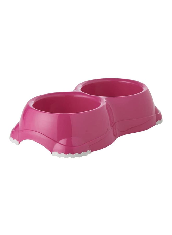 MODERNA Double Smarty Pet Bowl Pink 330ml