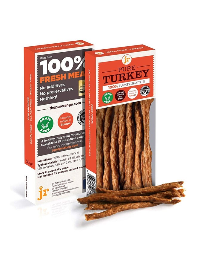 JRS Pure Turkey Sticks Brown 50grams - Image 1