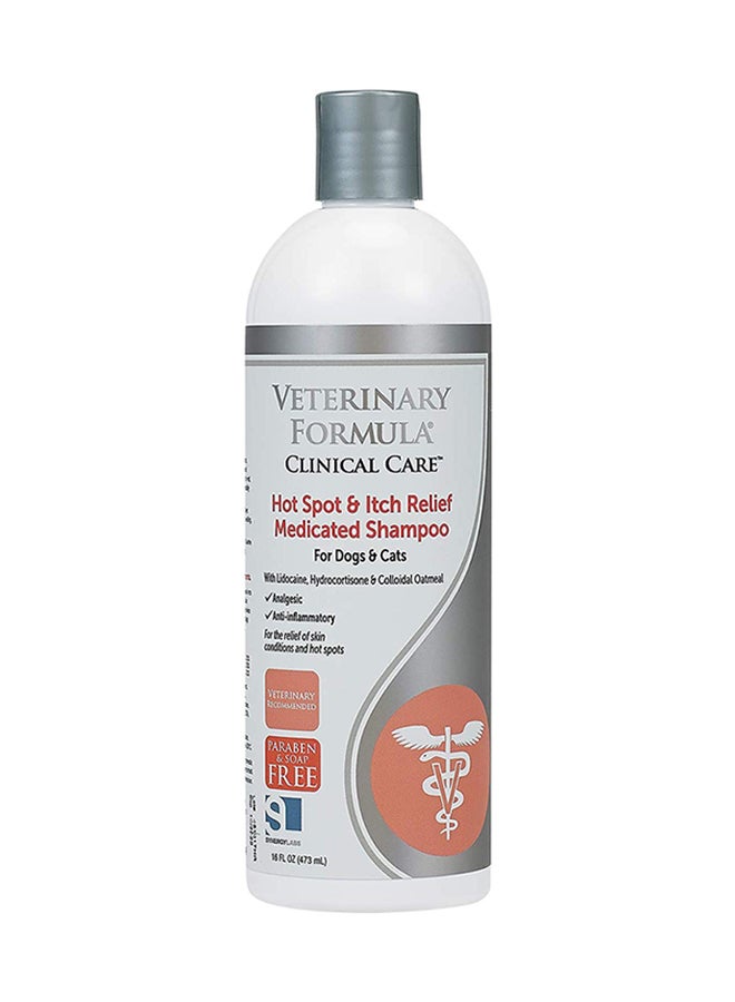 SynergyLabs Clinical Care Hot Spot And Itch Relief Pet Medicated Shampoo White 473ml  - Image 1