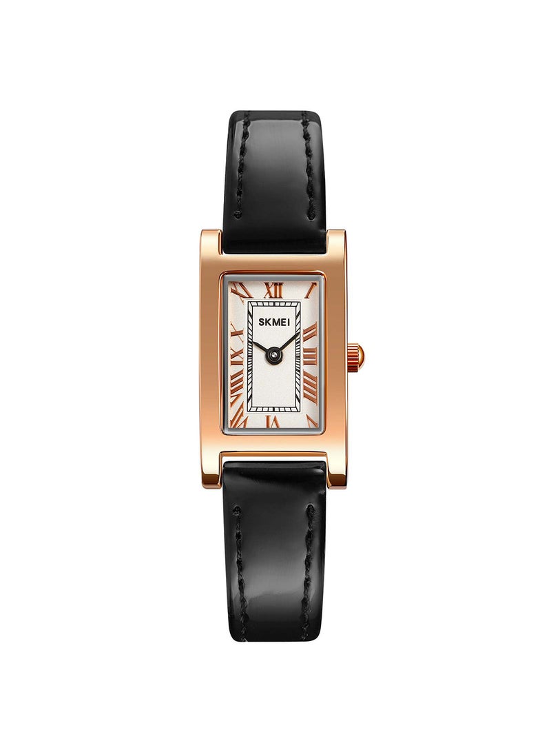 SKMEI Women's Japan Quartz Movement 3Bar Waterproof Top Brand Luxury Leather Strap Wristwatch 3871BK - Image 1