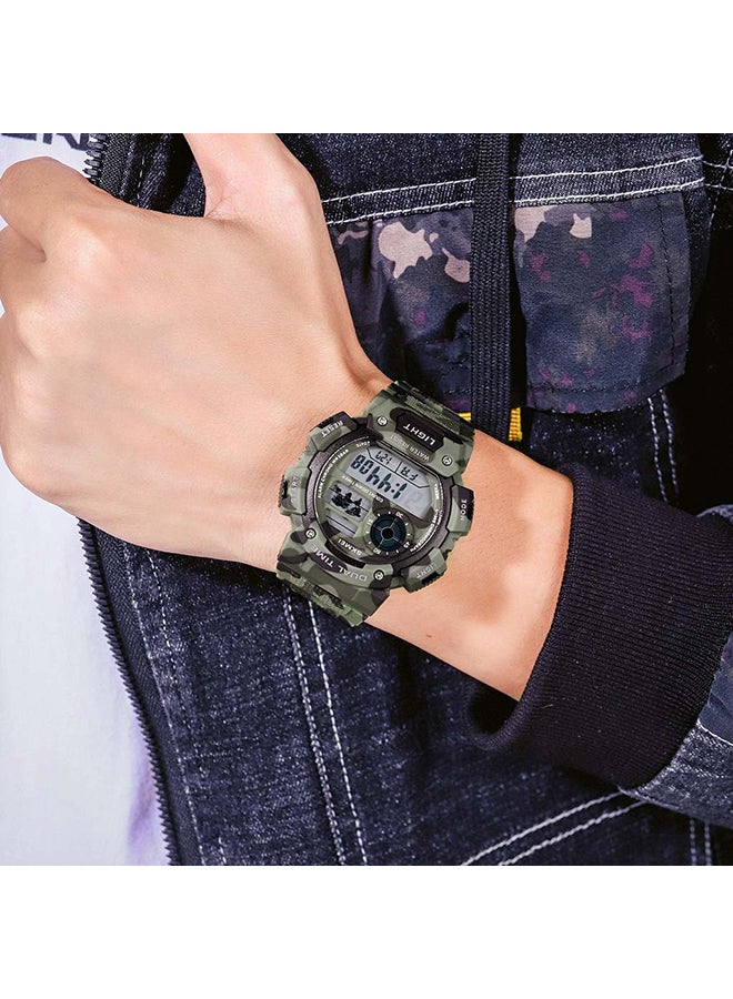 سكمي ساعة يد رياضية عصرية رياضية مزدوجة الوقت مقاومة للماء طراز 3271CMGN للرجال - Image 5