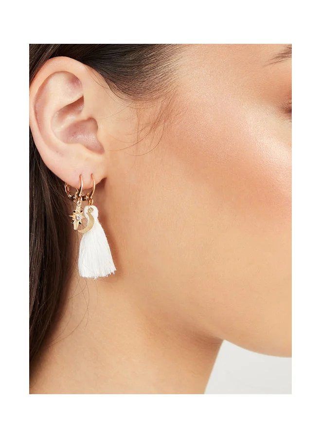 Closet By Styli Pack Of 4 Embellished Drop Earrings