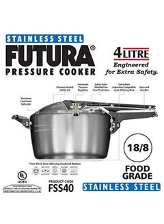 Futura Stainless Steel Induction Compatible Pressure Cooker Stainless Steel - v1629409709/N49734162A_2