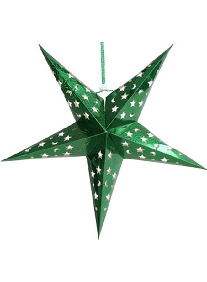 Three-Dimensional Five Pointed Star Pendant Green 110x110x2cm