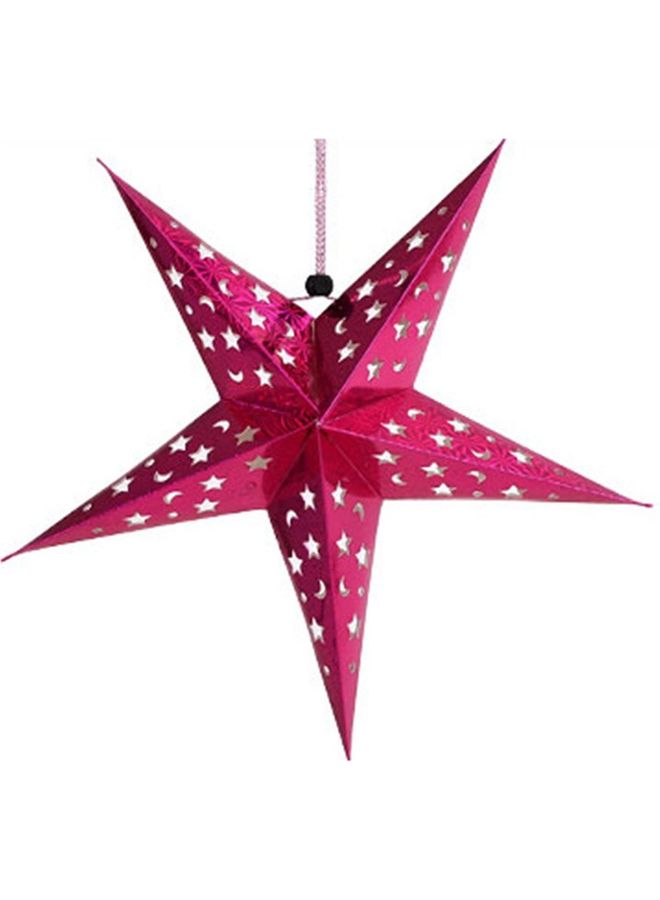 Three-Dimensional Five Pointed Star Pendant Pink 110x110x2cm