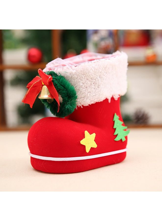 Decorative Boot Shaped Pendant Red/White/Green