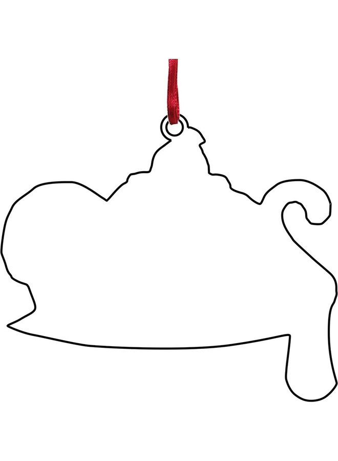 Mask Snowman Christmas Tree Hanging Pendant Green/White/Red 8.7x6.8x0.2cm - Image 3