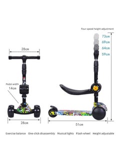 3-In-1 Flash Wheel Scooter 51x28x73cm - v1629440608/N50281761A_7