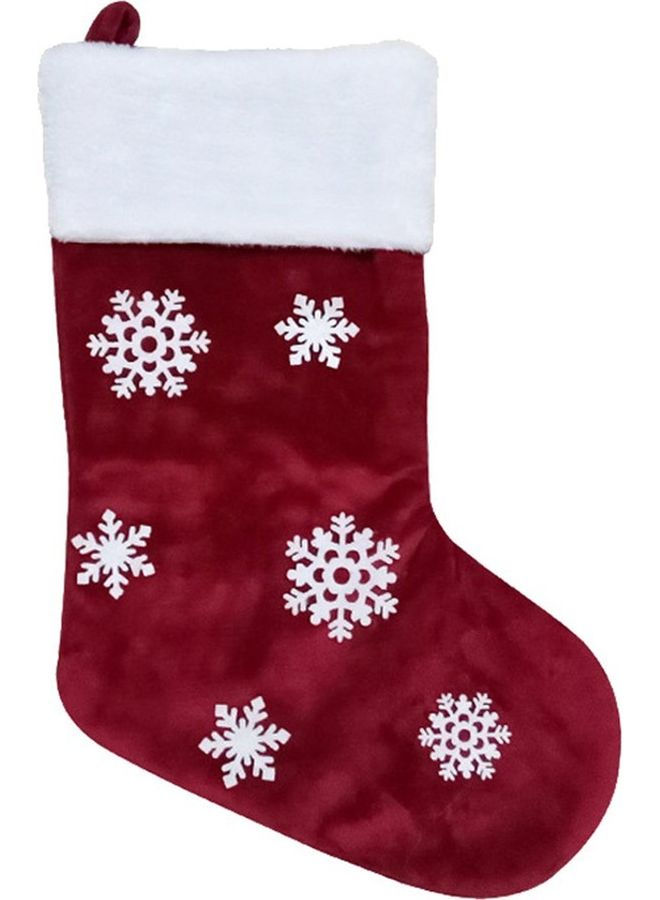 Snowflake Sock Red/White