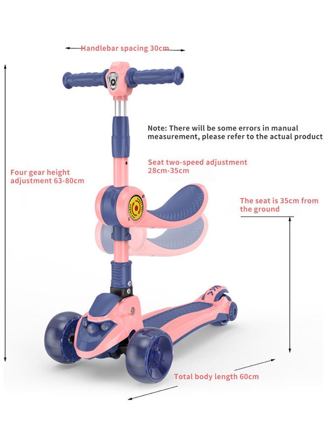 Generic - 3-In-1 Flash Wheel Music Scooter 60x30x80cm - Image 1