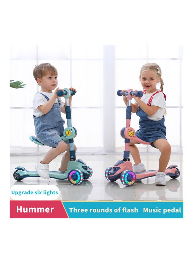 Generic - 3-In-1 Flash Wheel Music Scooter 60x30x80cm - Image 1
