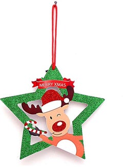 Christmas Decoration Tag XG-03 Red/White/Green 19x19x1cm