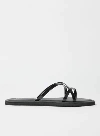 Sivvi x GenM Strappy Slip-On Sandals Black
