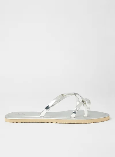 Sivvi x GenM Strappy Slip-On Sandals Silver