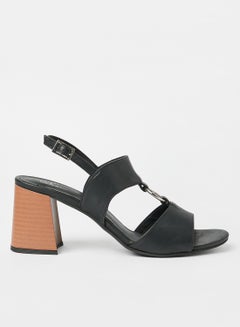 Sivvi x GenM Block Heel Sandals Black  - Image 1