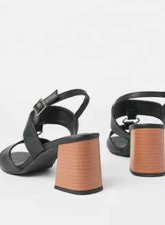 Sivvi x GenM Block Heel Sandals Black  - Image 3