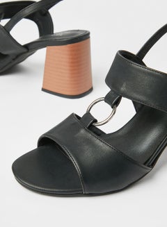 Sivvi x GenM Block Heel Sandals Black  - Image 4