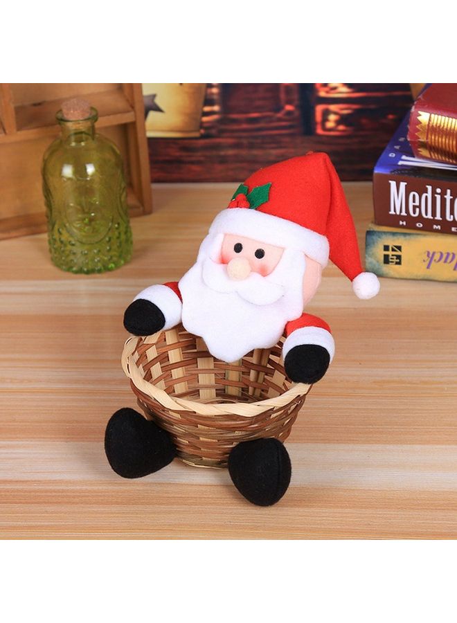 Merry Christmas Candy Storage Basket Red/White/Black
