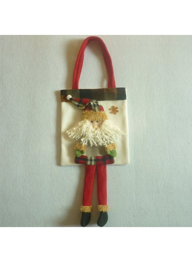 Generic Santa Snowman Two Legged Gift Bag White/Red/Green