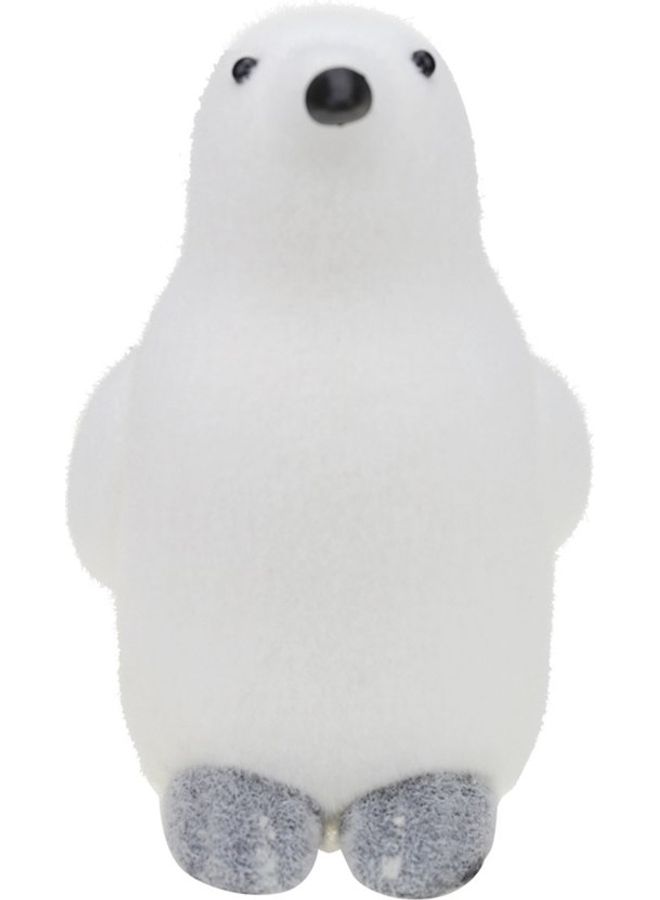 Decorative Flocking Foam Bear White