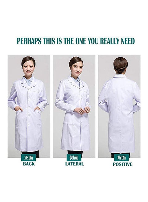 Generic Lab Coat Women And Men White Long Sleeve Uniform Lab Coats