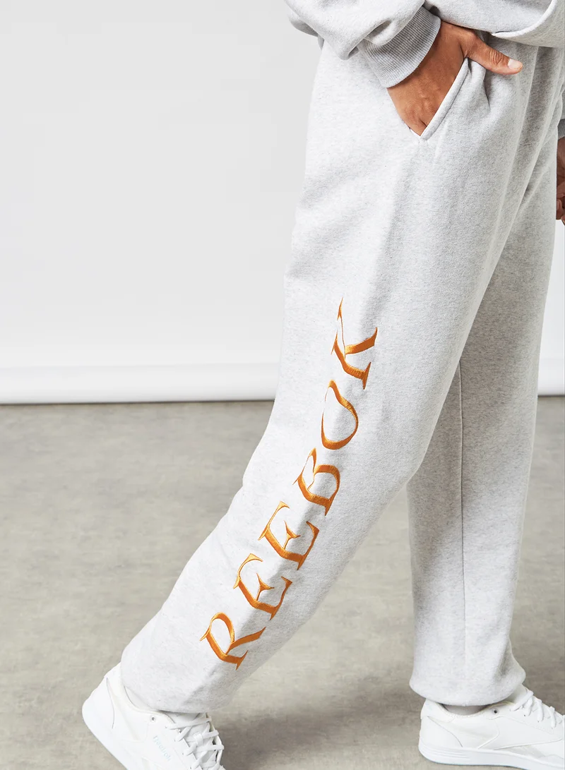 Reebok Classics Graphic Fleece Joggers Light Grey