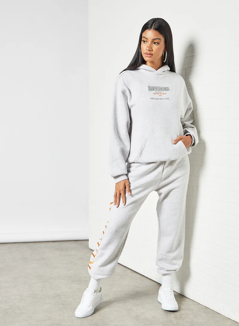 Reebok Classics Graphic Fleece Joggers Light Grey