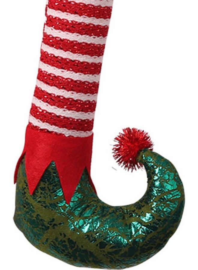 Hoop Elf Boot Christmas Tree Pendant Red/White/Green  - Image 3